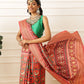Women's Soft Tusser Silk Digital Printed Viscous Jacquard Border Patola Sarees