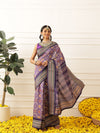 Women's Soft Tusser Silk Digital Printed Viscous Jacquard Border Patola Sarees