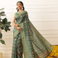 Women's Soft Tusser Silk Digital Printed Viscous Jacquard Border Patola Sarees