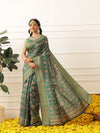Women's Soft Tusser Silk Digital Printed Viscous Jacquard Border Patola Sarees