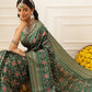 Women's Soft Tusser Silk Digital Printed Viscous Jacquard Border Patola Sarees