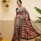 Women's Soft Tusser Silk Digital Printed Viscous Jacquard Border Patola Sarees