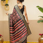 Women's Soft Tusser Silk Digital Printed Viscous Jacquard Border Patola Sarees