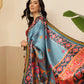 Digital Printed Kalamkari Patola Saree for Women with Lagdi Patta Pallu and Handmade Tassel
