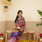 Digital Printed Kalamkari Patola Saree for Women with Lagdi Patta Pallu and Handmade Tassel