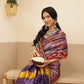 Digital Printed Kalamkari Patola Saree for Women with Lagdi Patta Pallu and Handmade Tassel