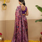 Multicolored Patola Twill Weave Saree for Women with Lagdi Patta Pallu and Tassel