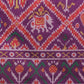 Multicolored Patola Twill Weave Saree for Women with Lagdi Patta Pallu and Tassel