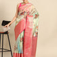 Floral Zari Art Silk Chanderi Digital Printed Saree
