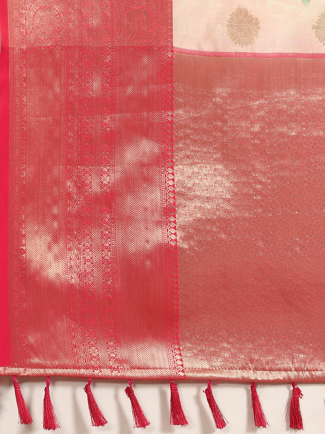 Floral Zari Art Silk Chanderi Digital Printed Saree