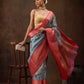 Floral Chanderi Kamlamkari Art Silk Saree