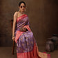 Floral Chanderi Kamlamkari Art Silk Saree