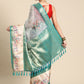 Kanjivaram Silk Floral Printed Zari Woven Saree With Tassels