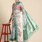 Kanjivaram Silk Floral Printed Zari Woven Saree With Tassels