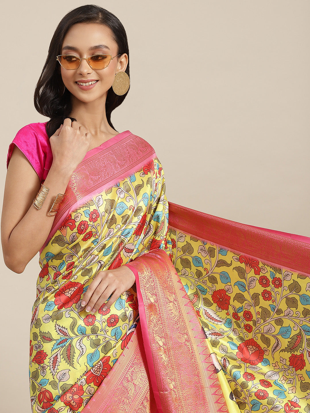 Women's Banarasi Art Silk Digital Print Saree