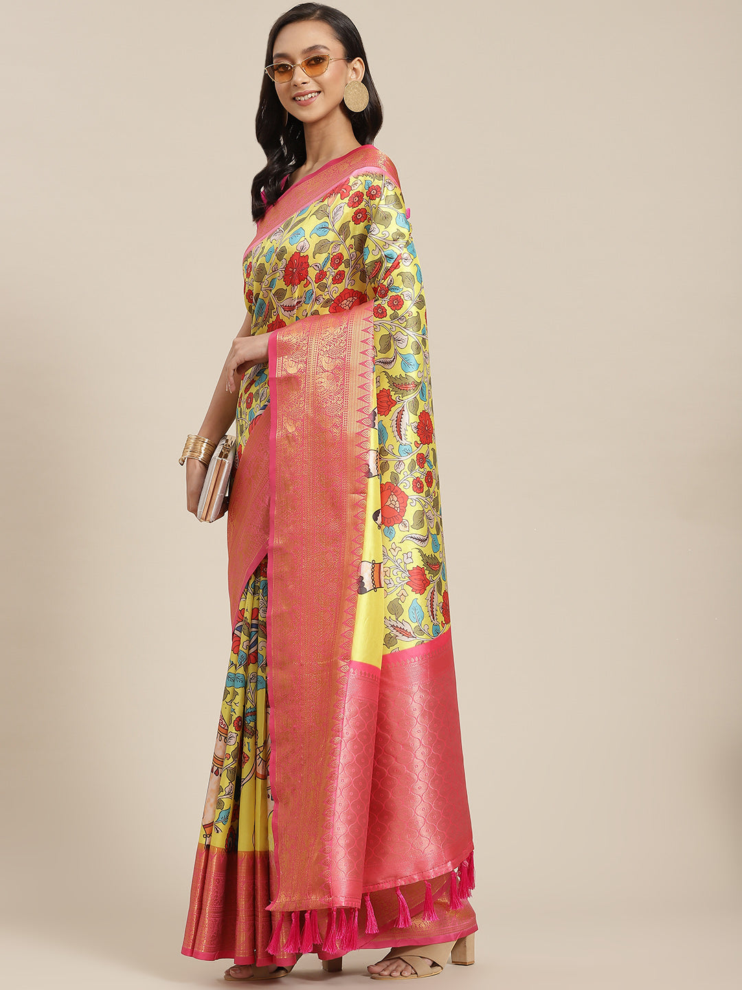 Women's Banarasi Art Silk Digital Print Saree