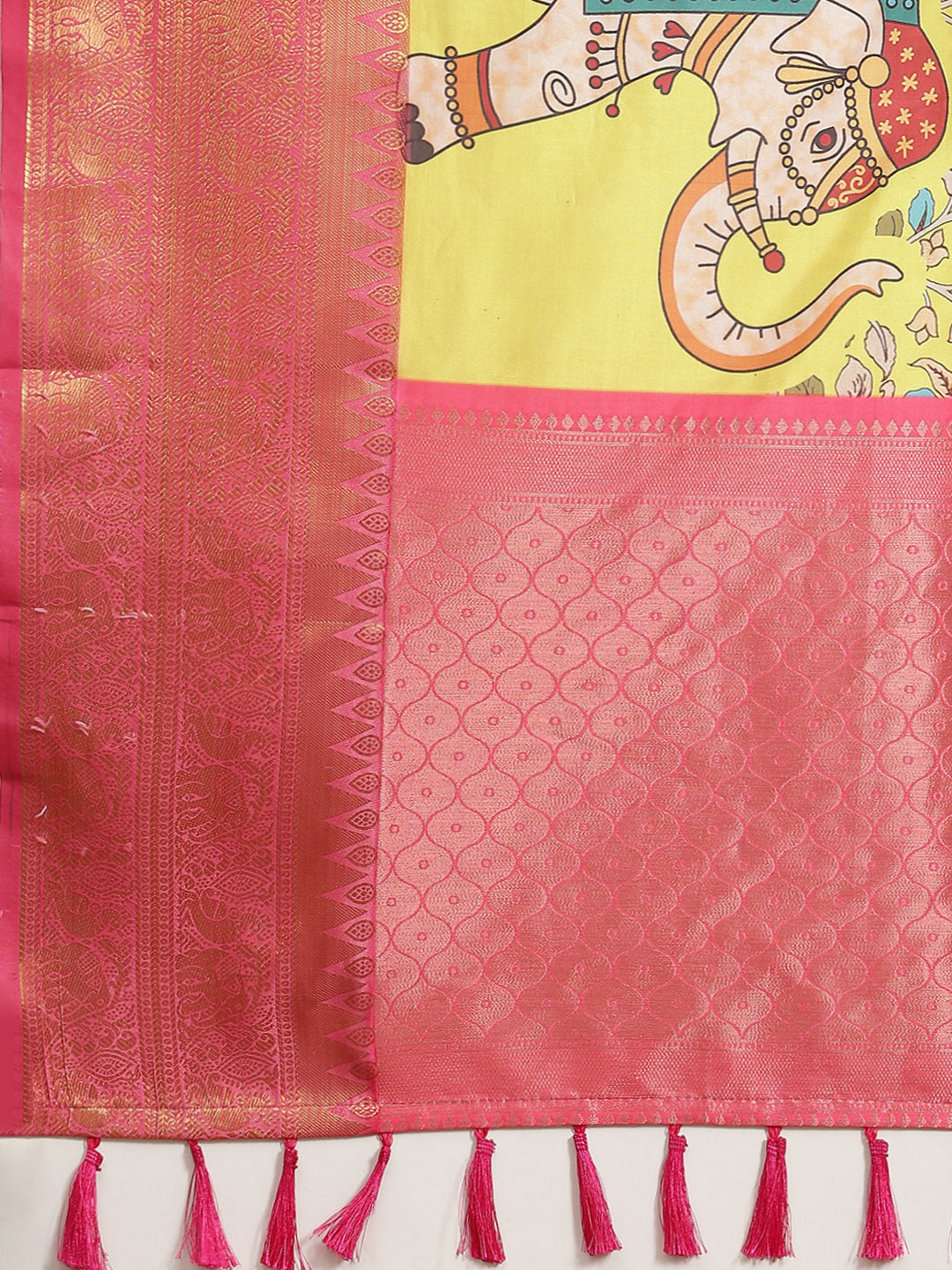 Women's Banarasi Art Silk Digital Print Saree
