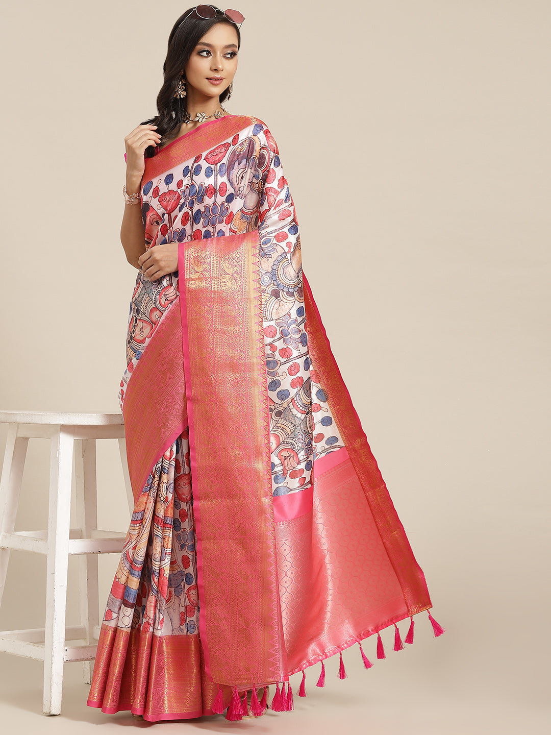 Women's Banarasi Art Silk Digital Print Saree