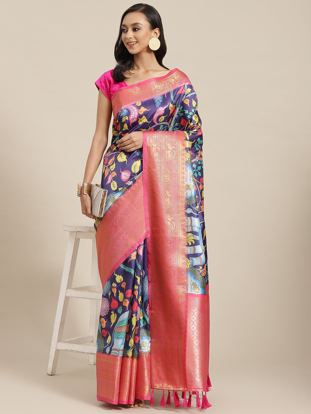 Women's Banarasi Art Silk Digital Print Saree