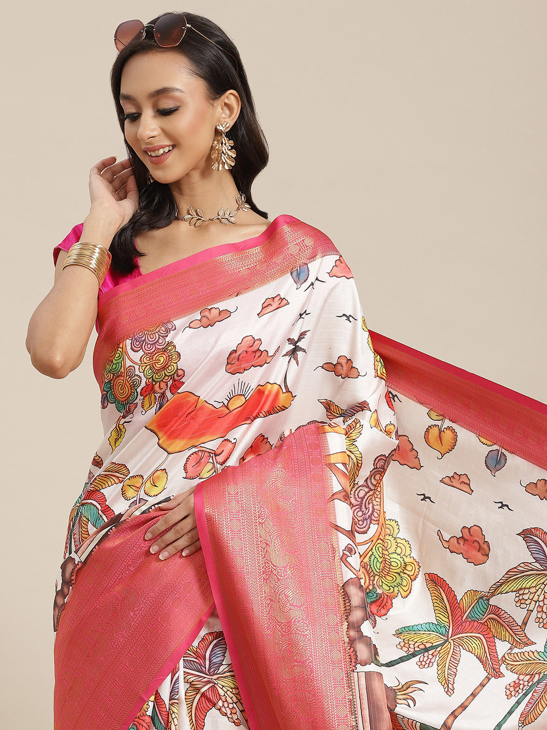 Banarasi Art Silk Digital Print Saree