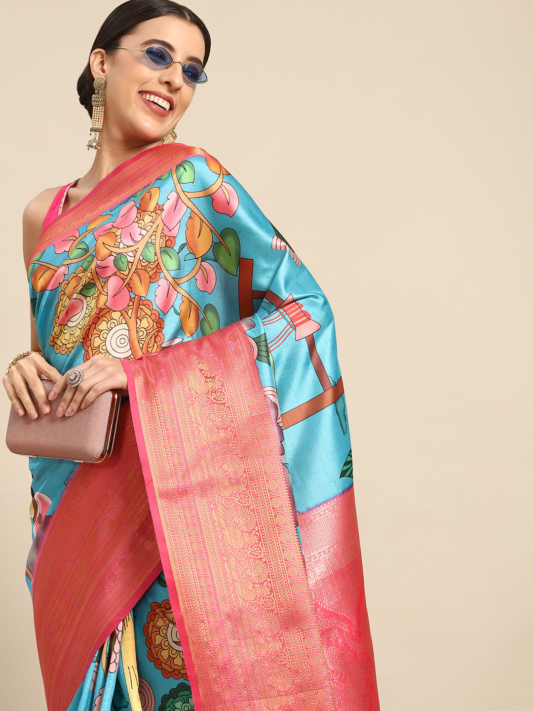 Banarasi Art Silk Digital Print Saree