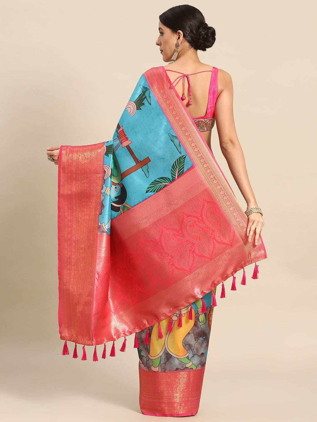 Banarasi Art Silk Digital Print Saree