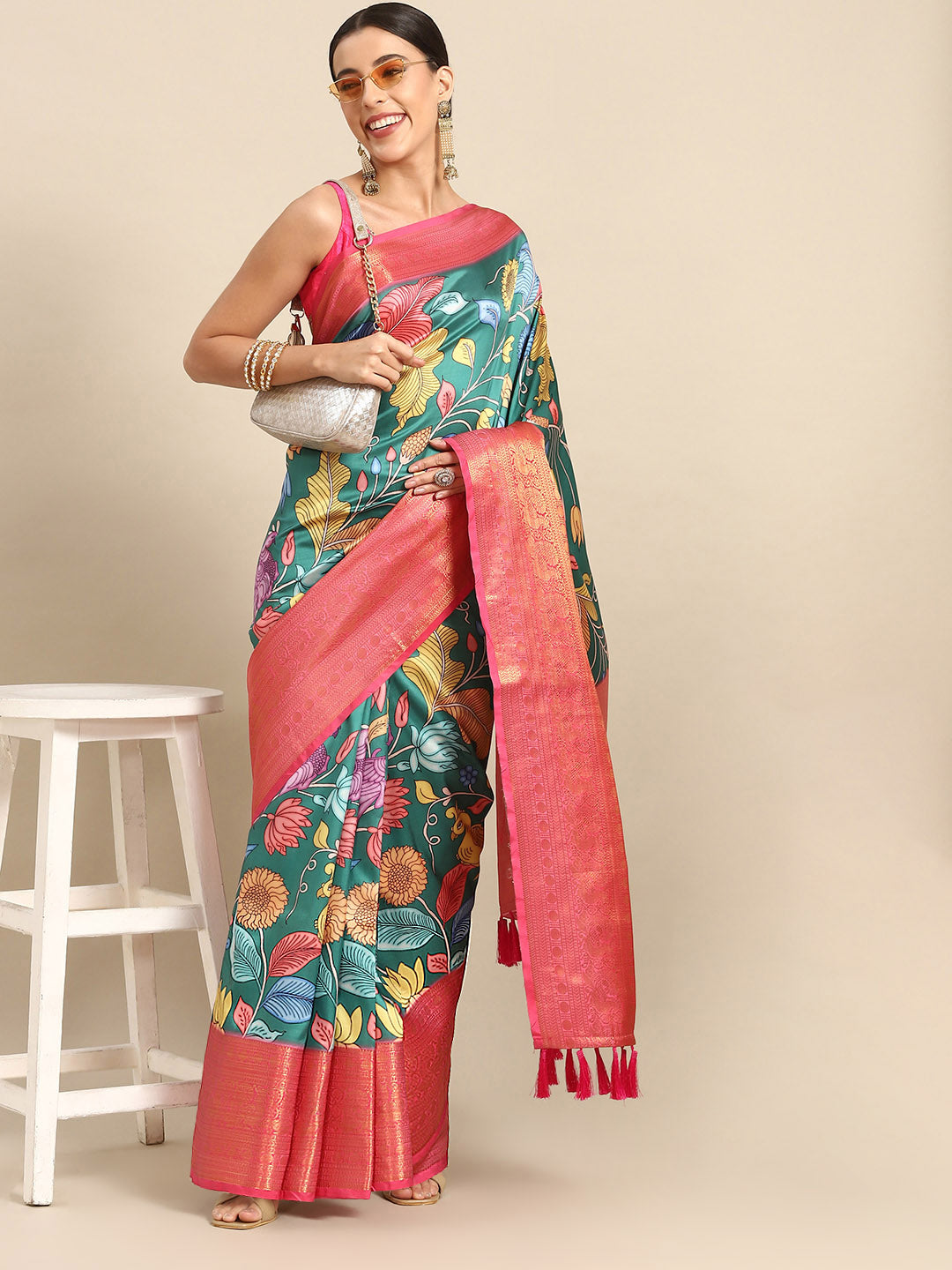 Banarasi Art Silk Digital Print Saree