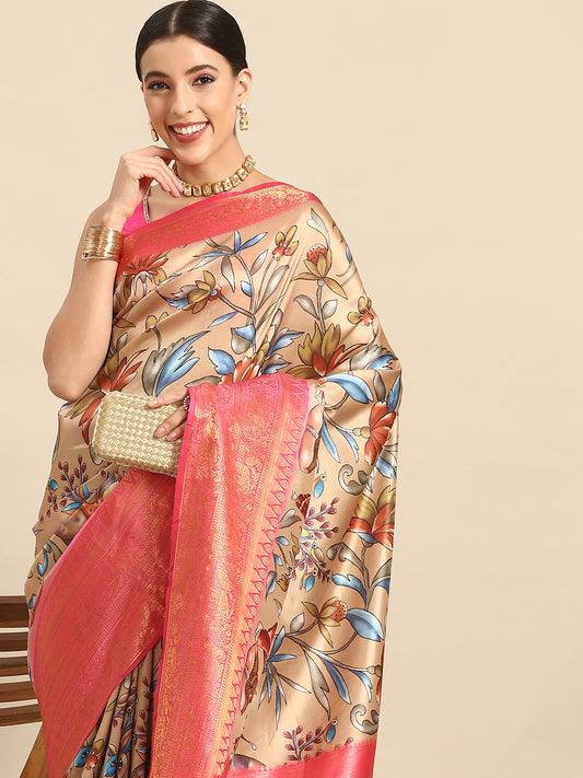 Banarasi Art Silk Digital Print Saree