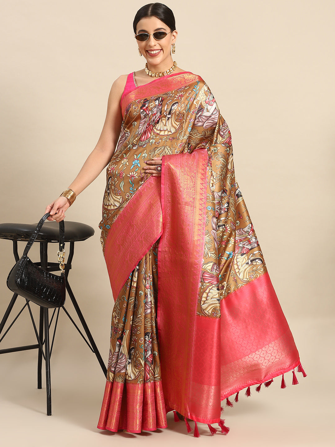 Banarasi Art Silk Digital Print Saree