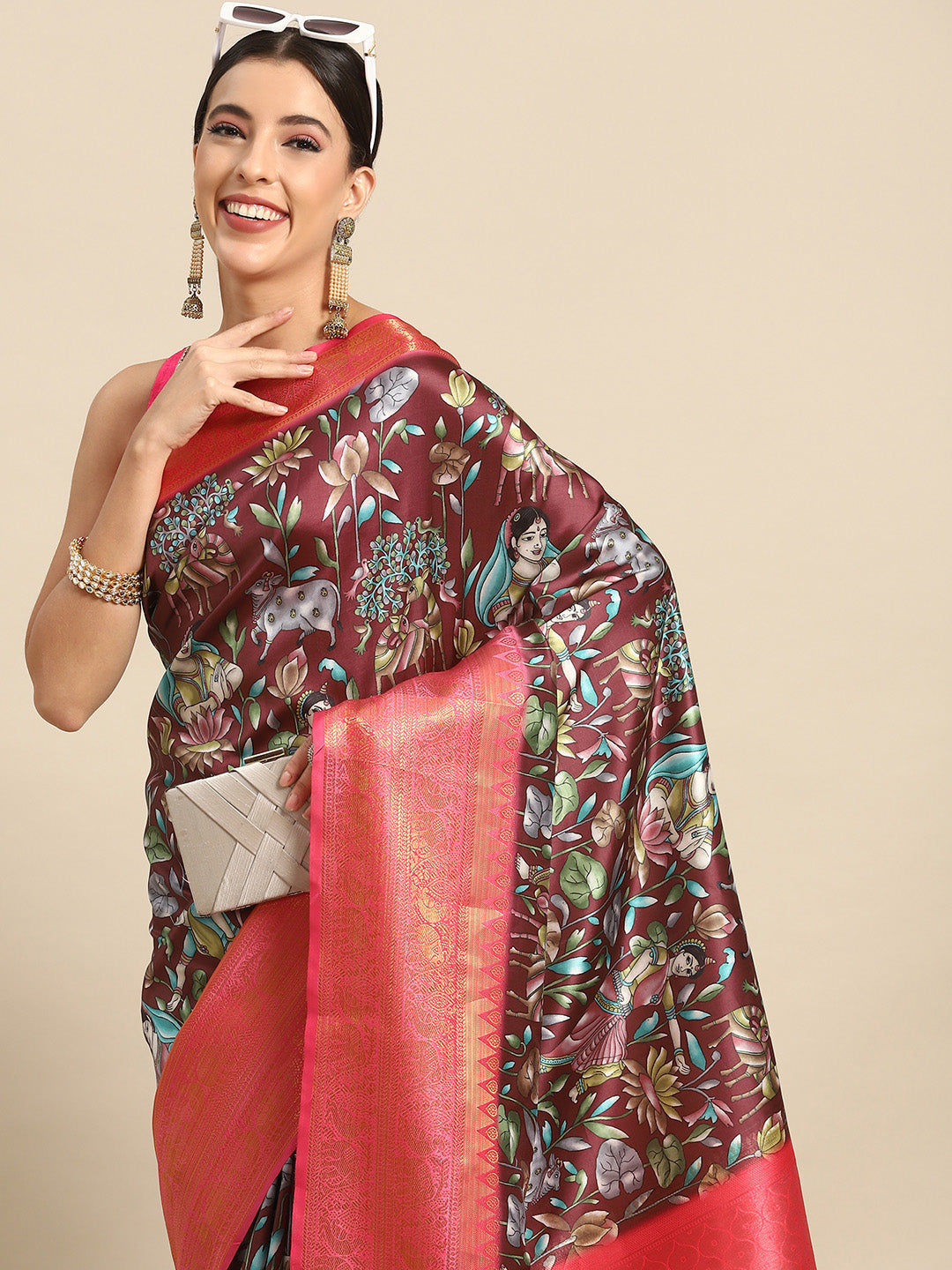 Banarasi Art Silk Digital Print Saree