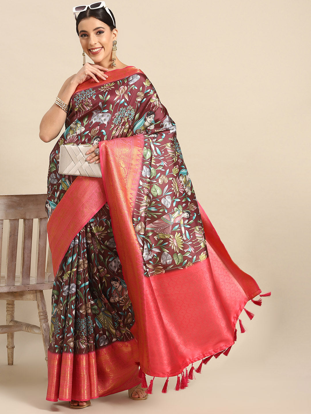 Banarasi Art Silk Digital Print Saree