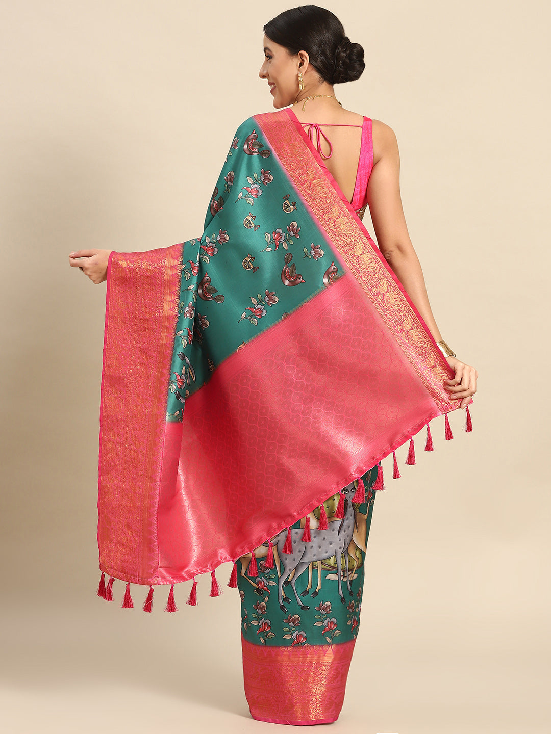 Banarasi Art Silk Digital Print Saree