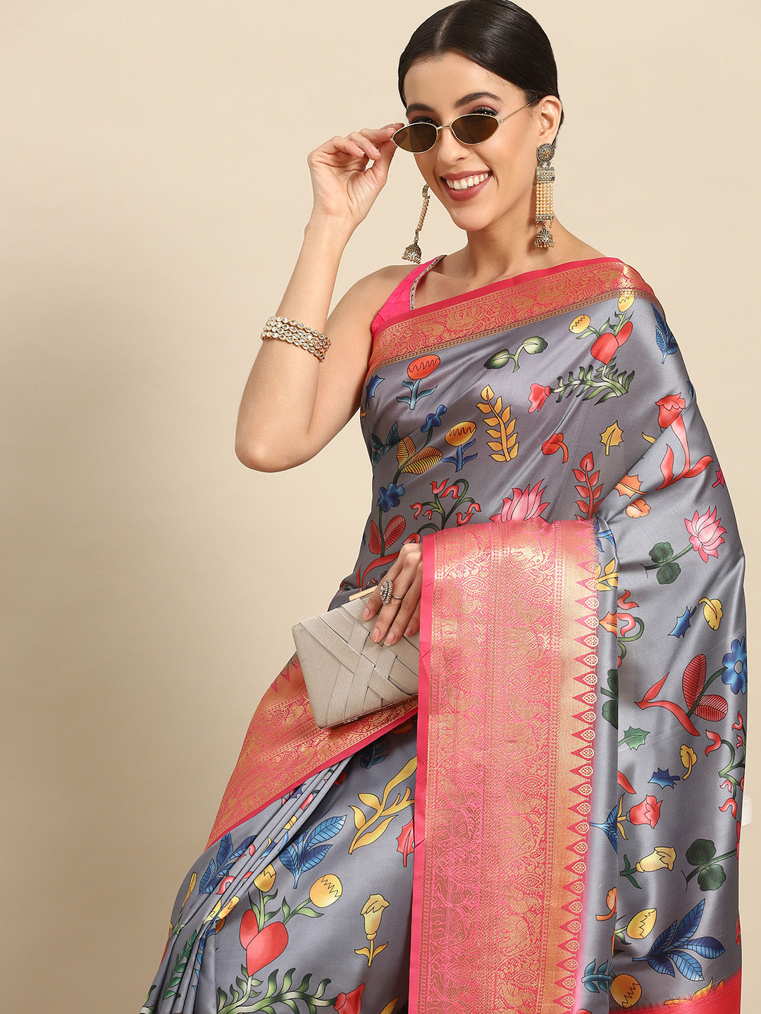 Banarasi Art Silk Digital Print Saree