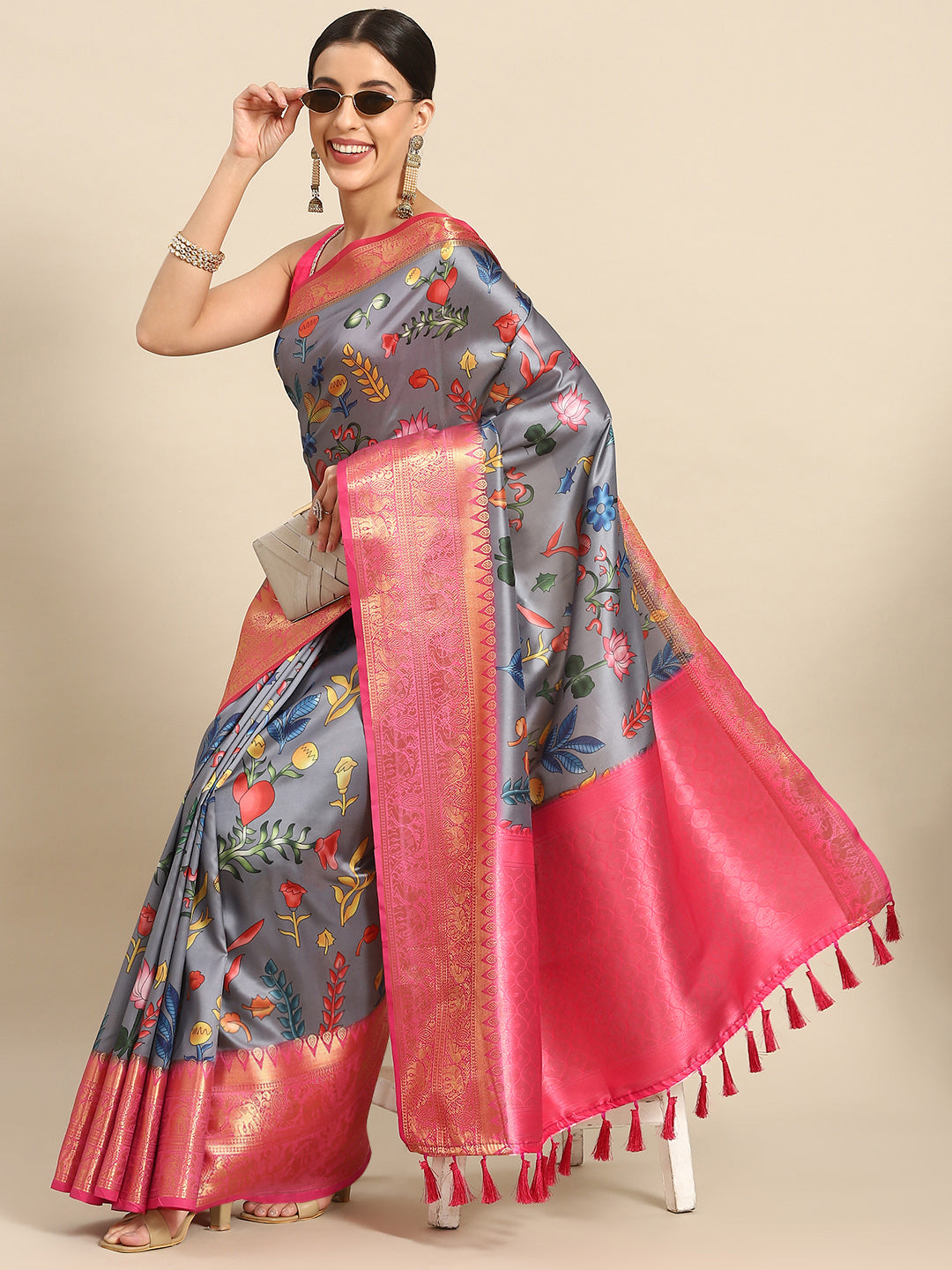 Banarasi Art Silk Digital Print Saree