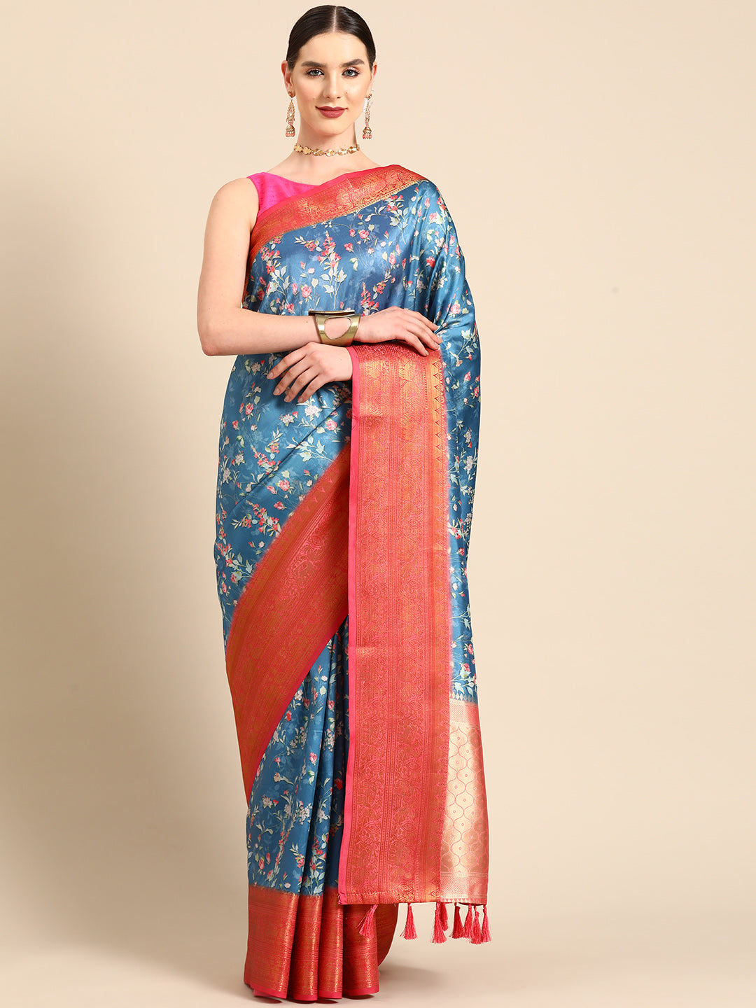 Women Art Silk Digital Print Saree