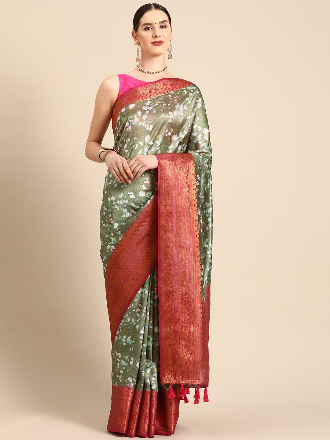 Women Art Silk Digital Print Saree