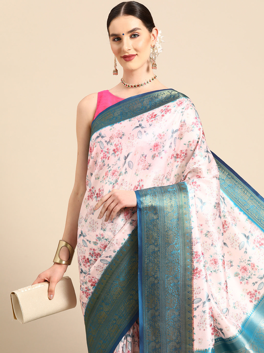 Women Art Silk Digital Print Saree