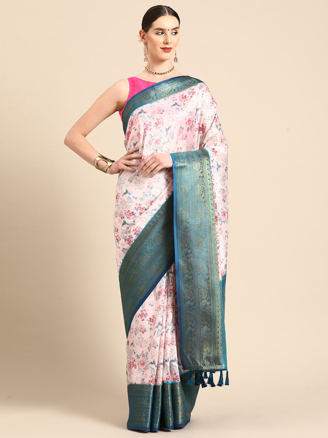 Women Art Silk Digital Print Saree