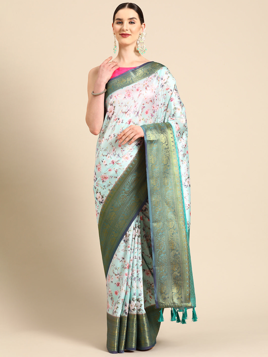 Women Art Silk Digital Print Saree