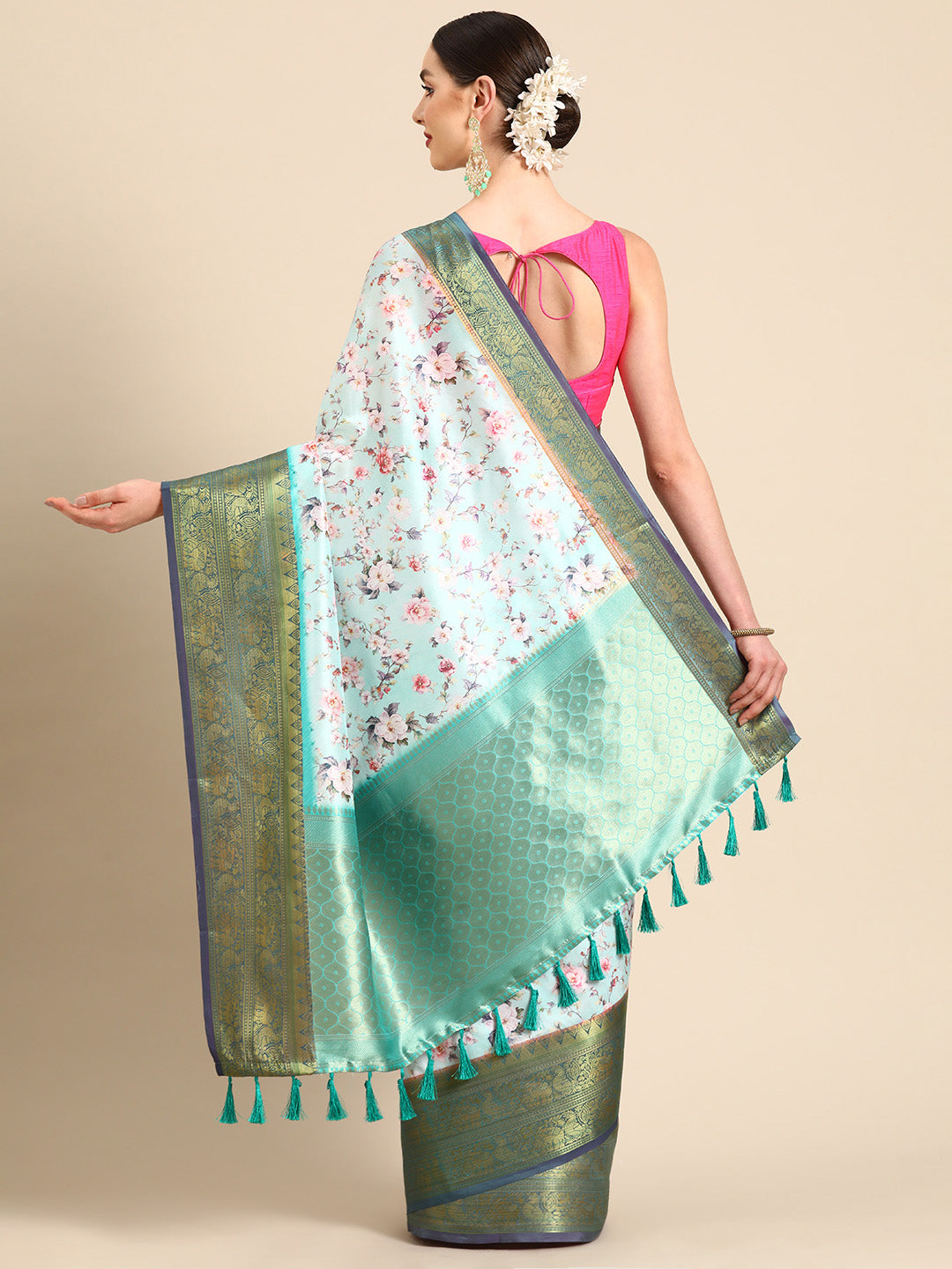 Women Art Silk Digital Print Saree
