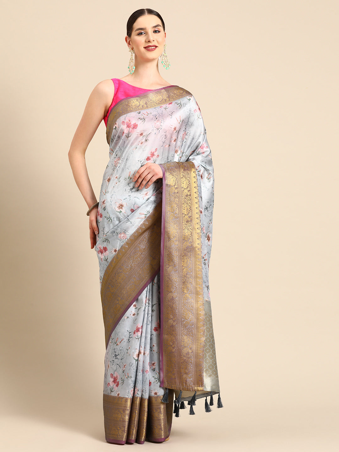 Women Art Silk Digital Print Saree