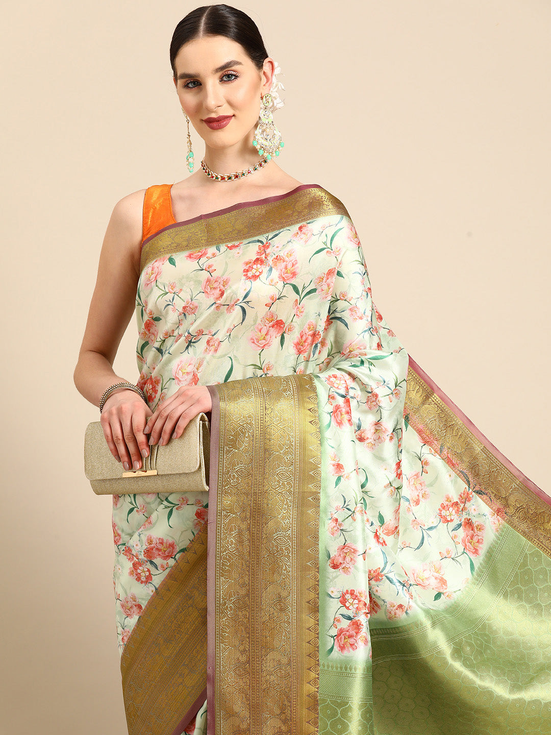 Women Art Silk Digital Print Saree