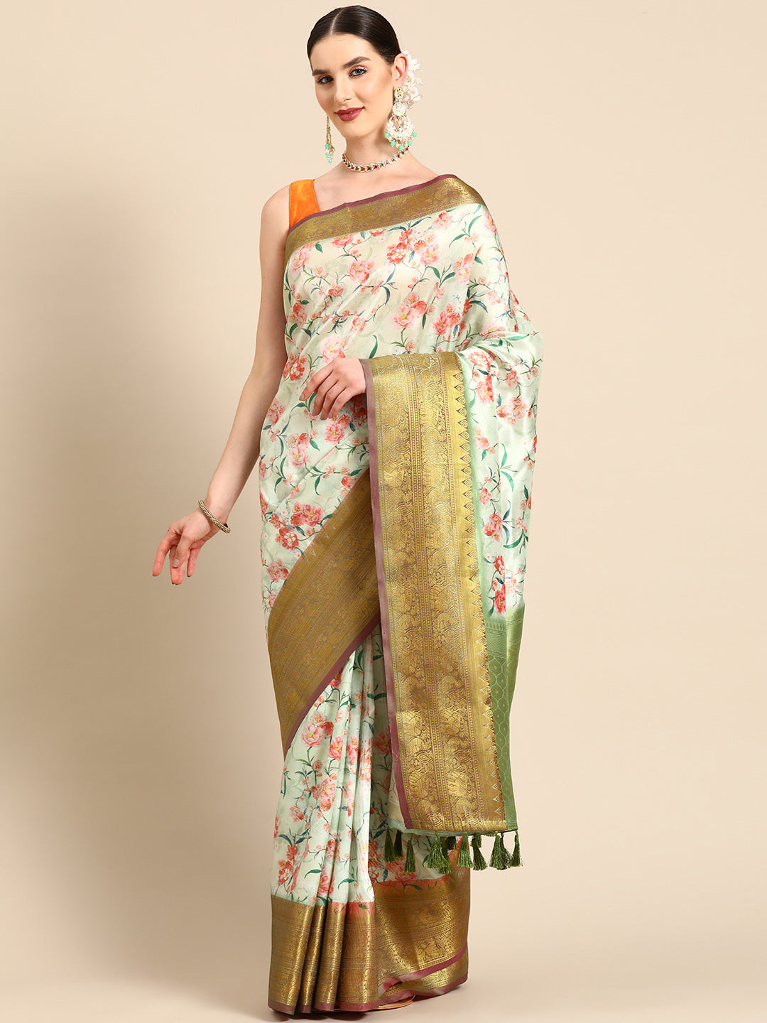 Women Art Silk Digital Print Saree