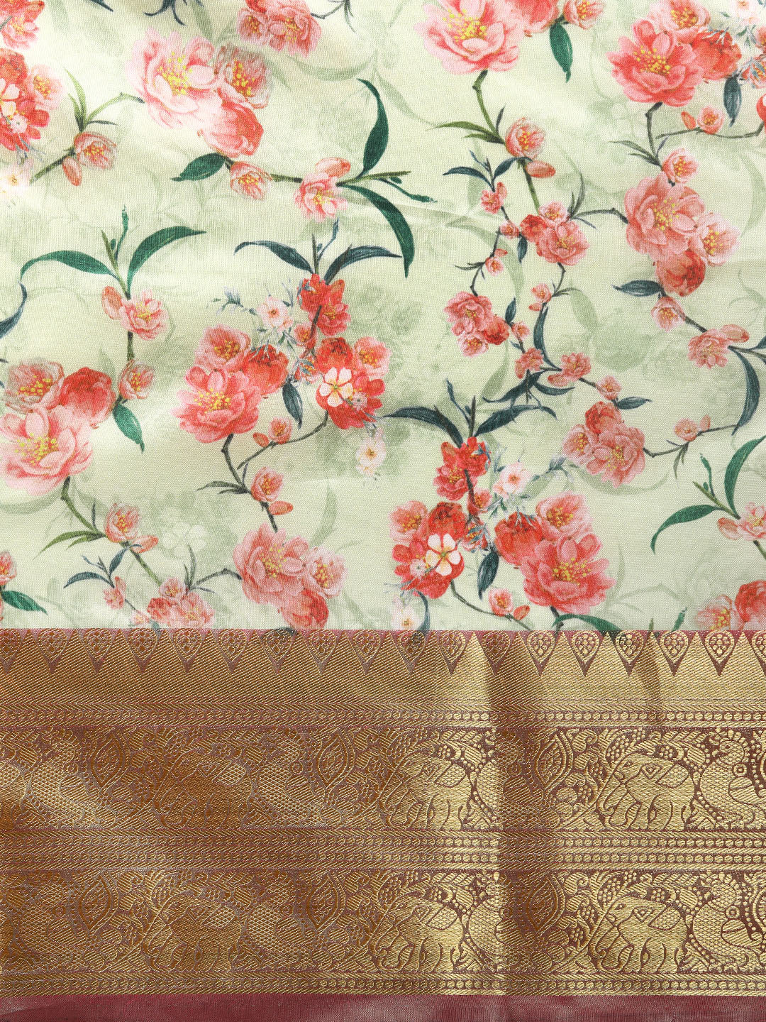 Women Art Silk Digital Print Saree