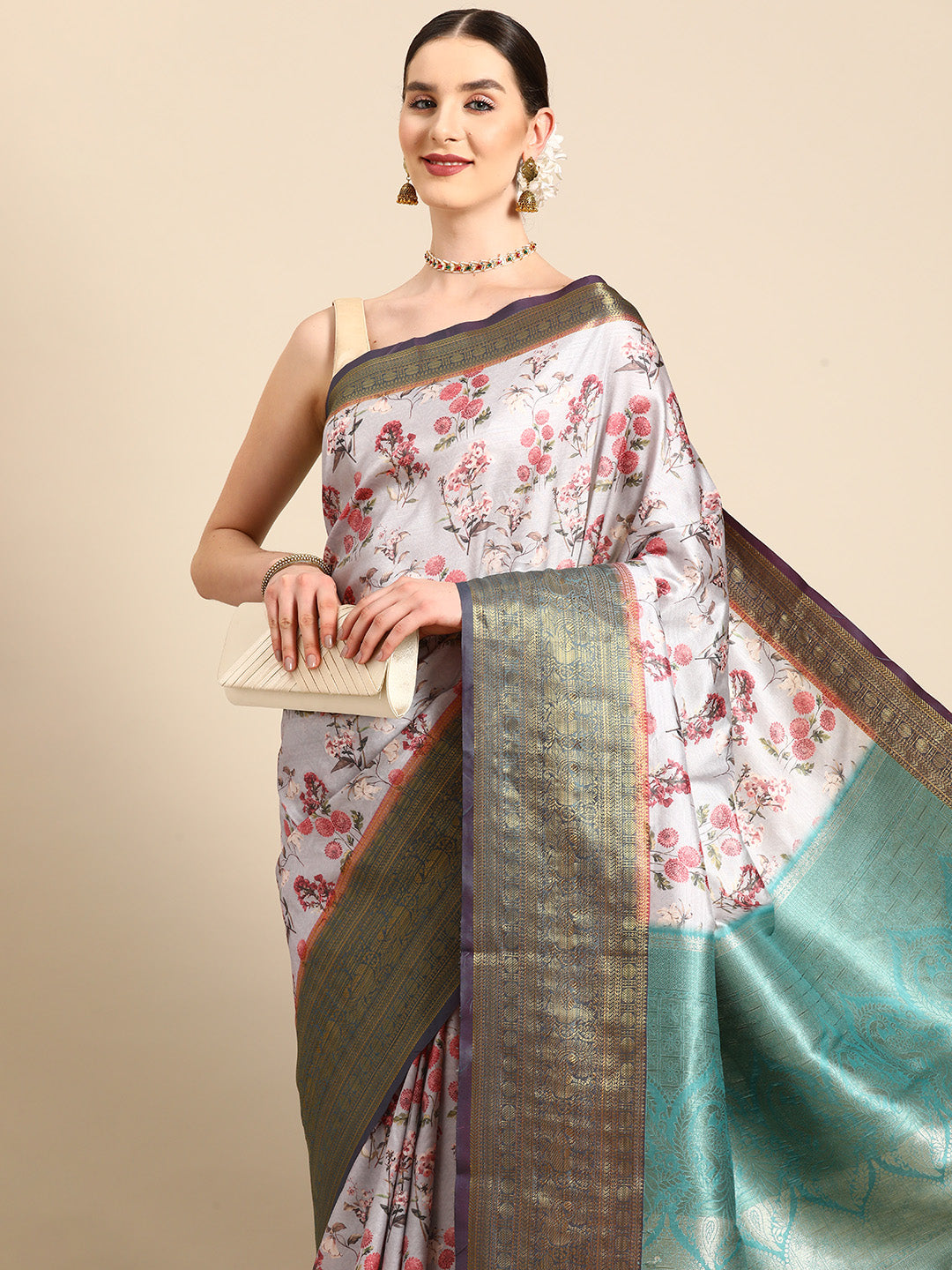 Art Silk Digital Print Saree