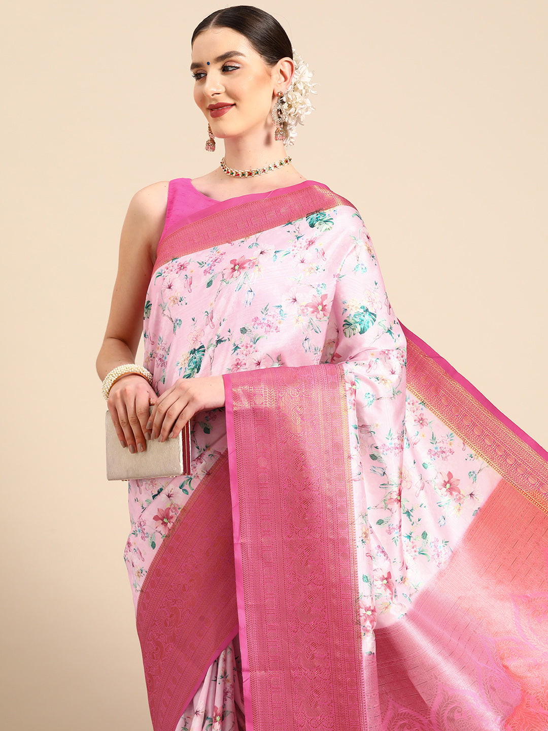 Art Silk Digital Print Saree