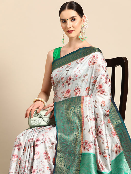 Art Silk Digital Print Saree