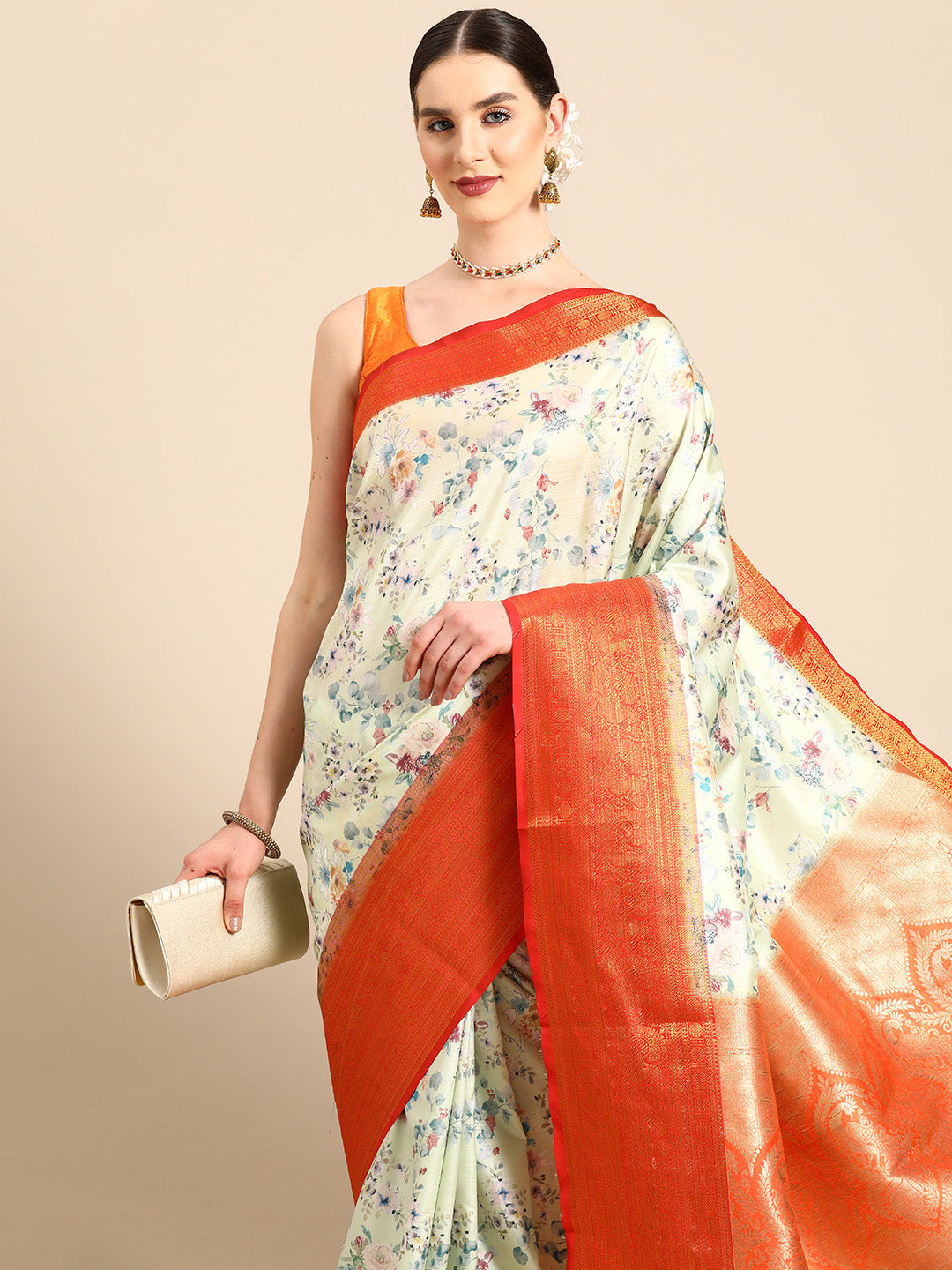 Art Silk Digital Print Saree