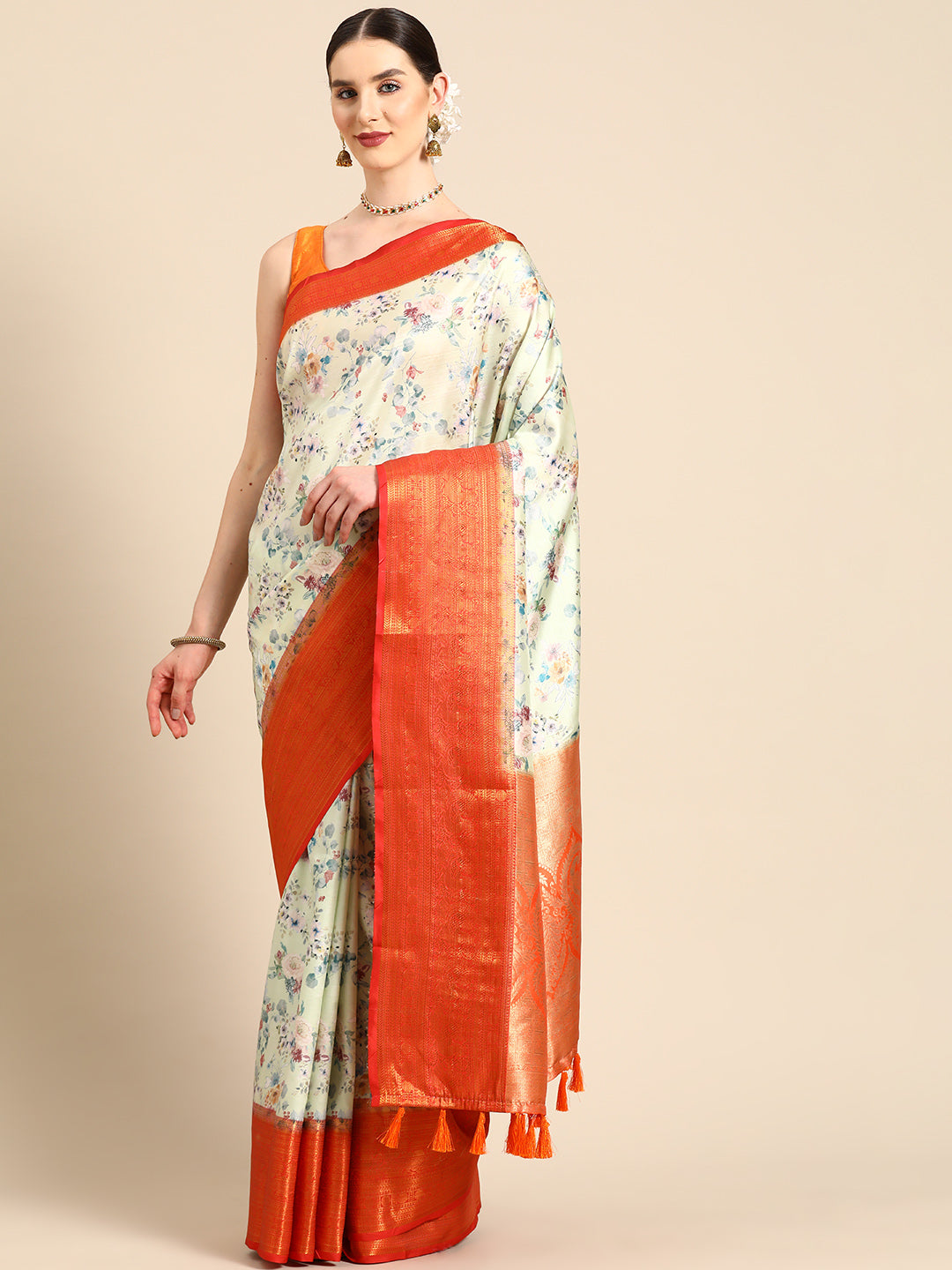 Art Silk Digital Print Saree