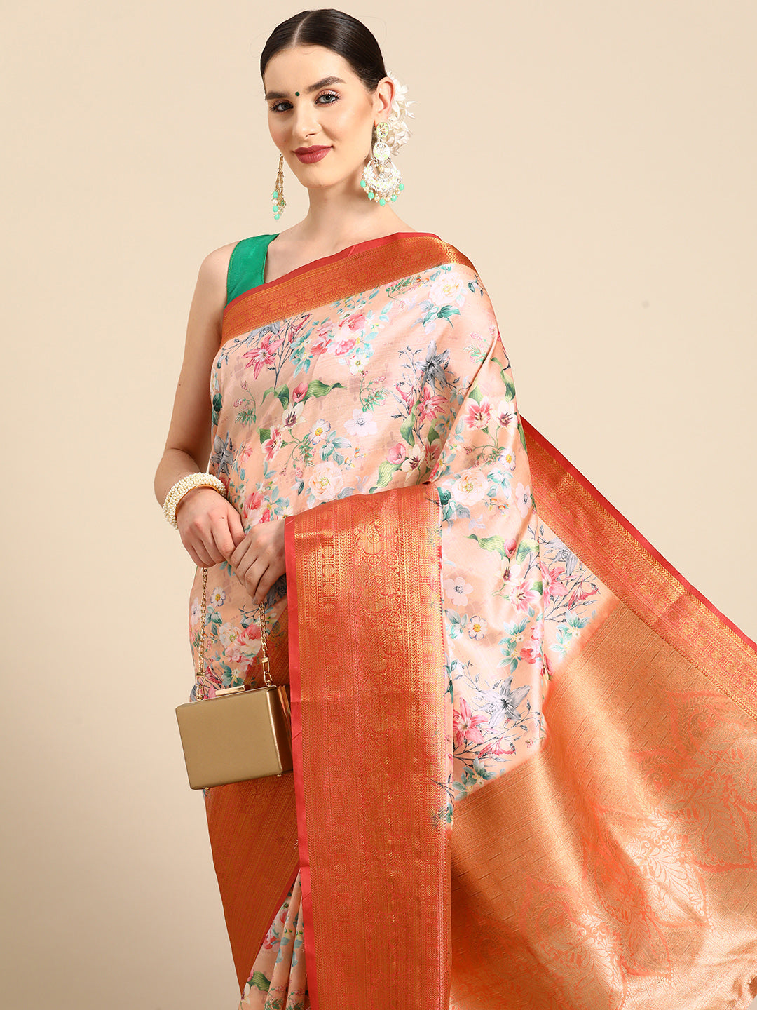 Art Silk Digital Print Saree
